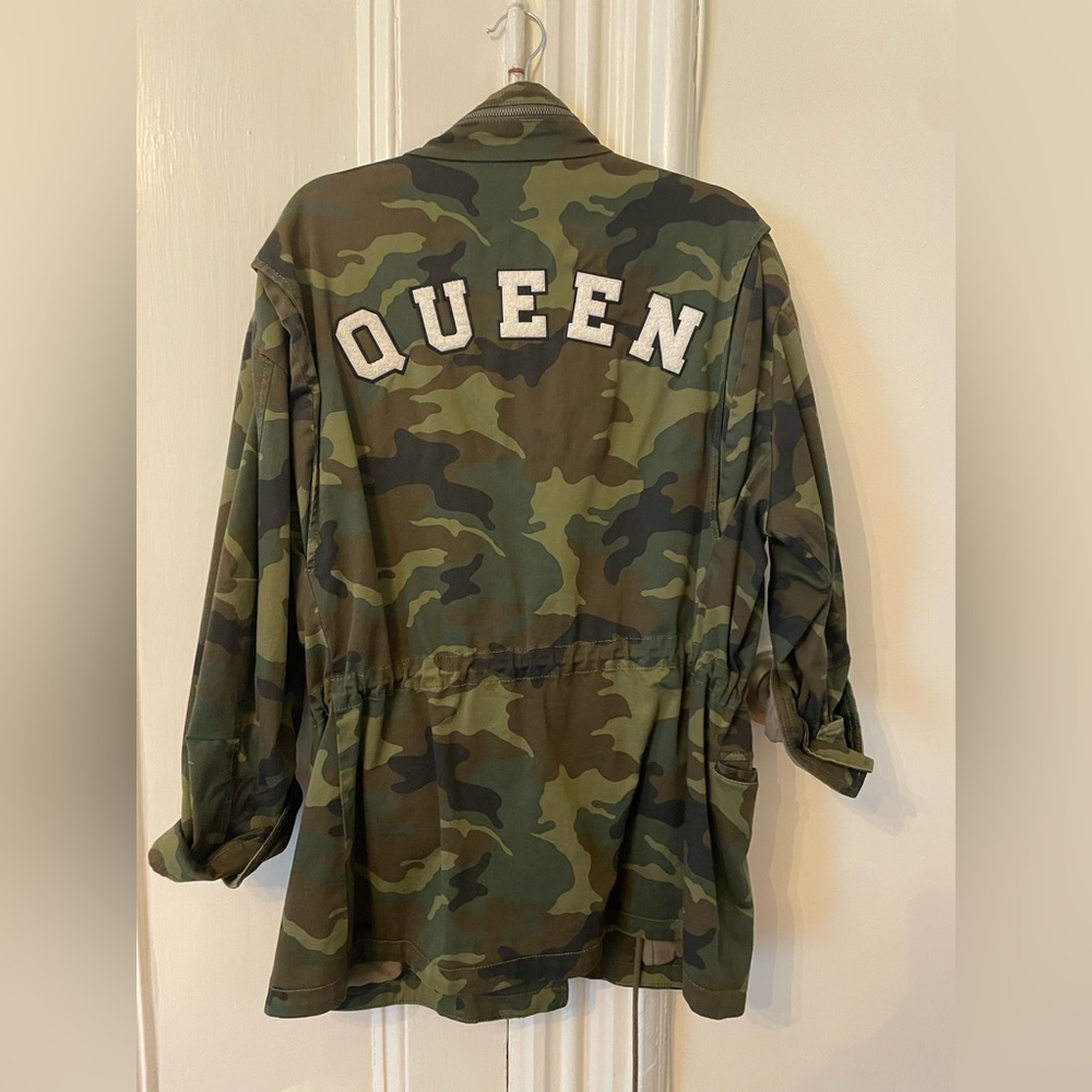 Alice + Olivia Russo Camo Queen Oversized Jacket